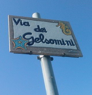 Ceramic Lava Street Sign